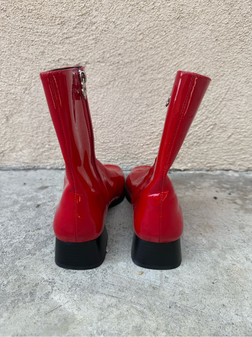 Lisa Says Gah - Quincy Red Patent Boots - Size 9 - NWOT - Picture 4 of 5
